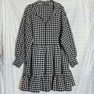Simply Be Monochrome Checkered Dress size 20